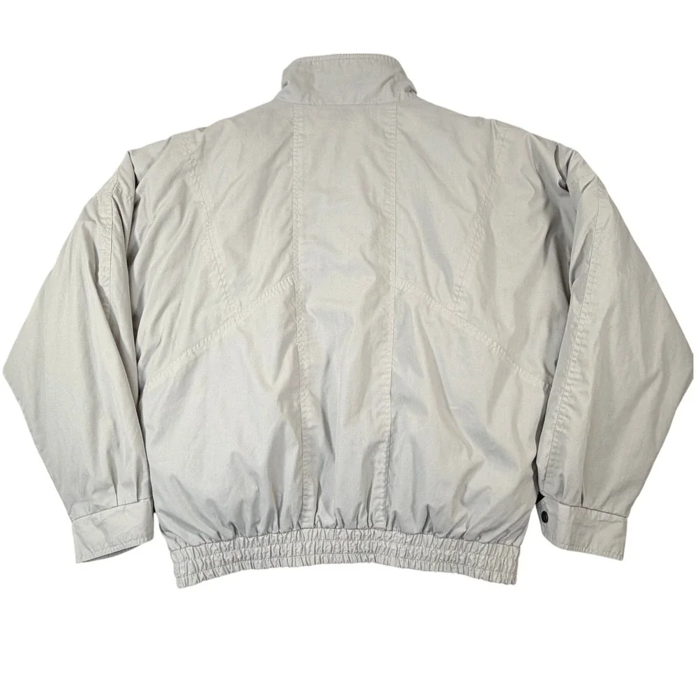 Vintage Outdoors Unlimited London Fog Bomber Jacket Mens L Beige 3-in-1 Liner